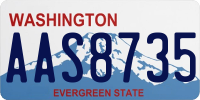 WA license plate AAS8735