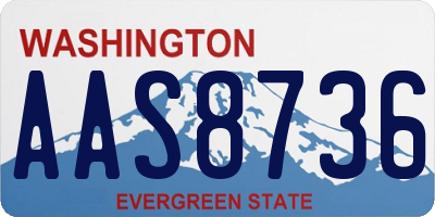 WA license plate AAS8736