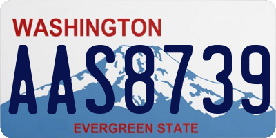 WA license plate AAS8739