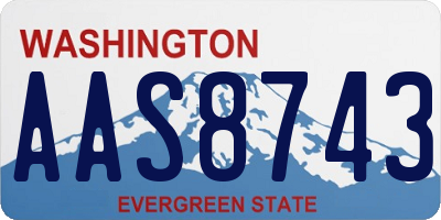 WA license plate AAS8743