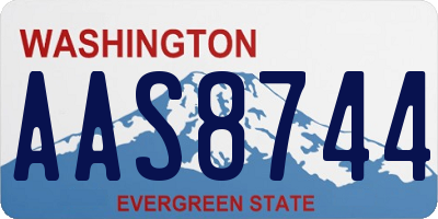 WA license plate AAS8744