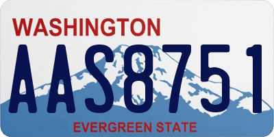 WA license plate AAS8751