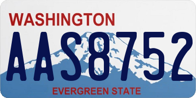 WA license plate AAS8752