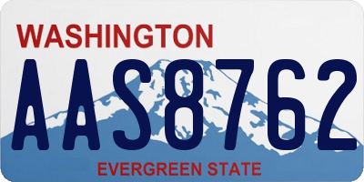 WA license plate AAS8762