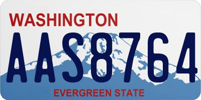 WA license plate AAS8764