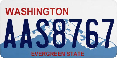 WA license plate AAS8767
