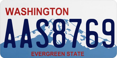 WA license plate AAS8769