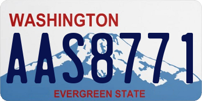 WA license plate AAS8771