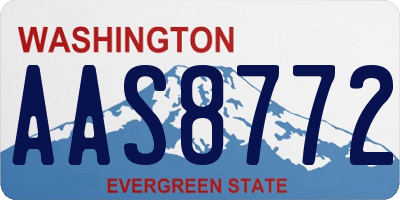 WA license plate AAS8772