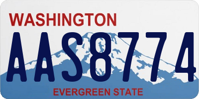 WA license plate AAS8774