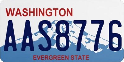 WA license plate AAS8776