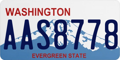 WA license plate AAS8778