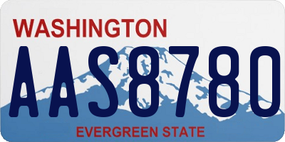 WA license plate AAS8780