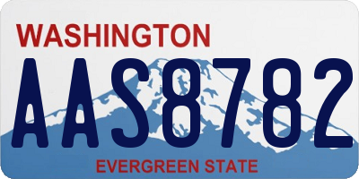 WA license plate AAS8782