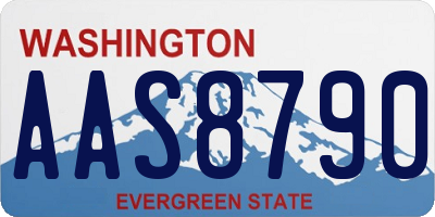 WA license plate AAS8790
