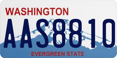 WA license plate AAS8810