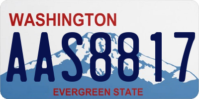 WA license plate AAS8817