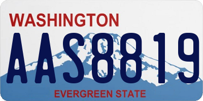 WA license plate AAS8819