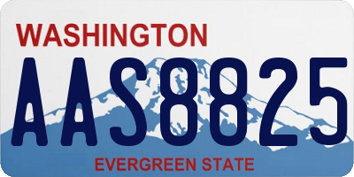 WA license plate AAS8825