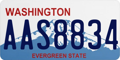 WA license plate AAS8834