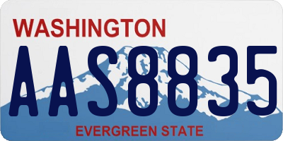 WA license plate AAS8835