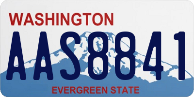 WA license plate AAS8841