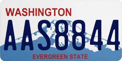 WA license plate AAS8844