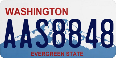 WA license plate AAS8848