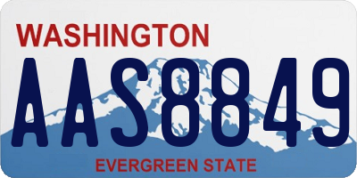 WA license plate AAS8849