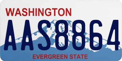WA license plate AAS8864