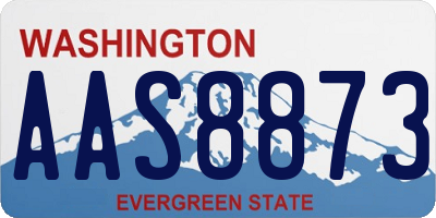 WA license plate AAS8873