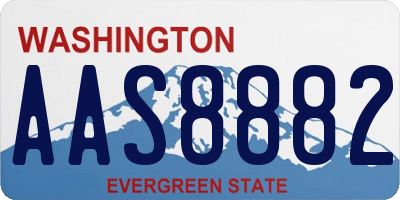 WA license plate AAS8882