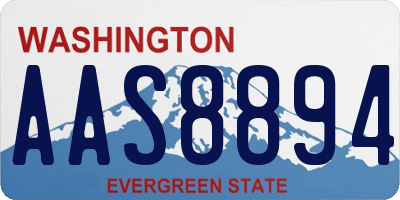 WA license plate AAS8894