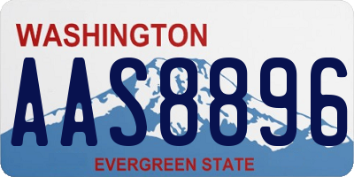 WA license plate AAS8896