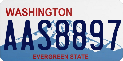 WA license plate AAS8897