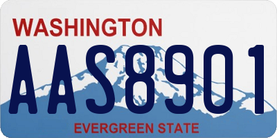 WA license plate AAS8901