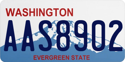 WA license plate AAS8902