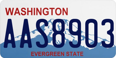 WA license plate AAS8903