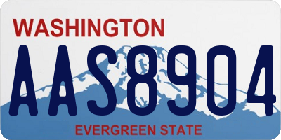 WA license plate AAS8904