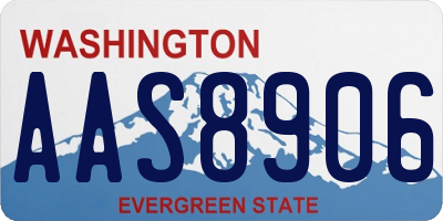 WA license plate AAS8906