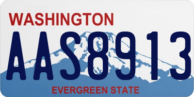 WA license plate AAS8913