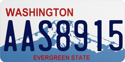 WA license plate AAS8915