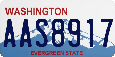 WA license plate AAS8917