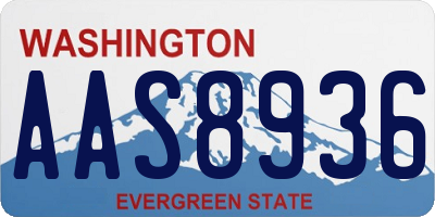 WA license plate AAS8936