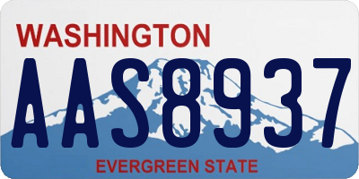 WA license plate AAS8937