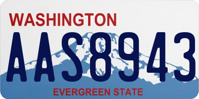 WA license plate AAS8943