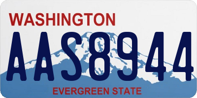 WA license plate AAS8944