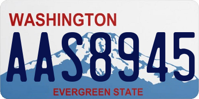 WA license plate AAS8945