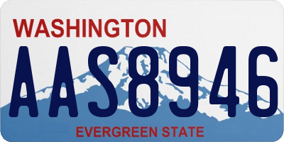 WA license plate AAS8946