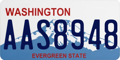 WA license plate AAS8948